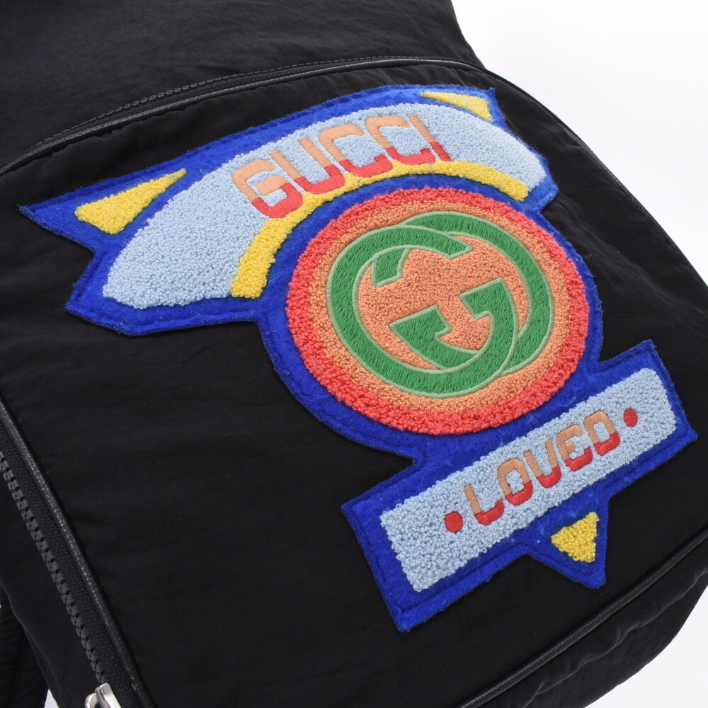 Gucci Patch Backpack Black Nylon Daypack - image 7